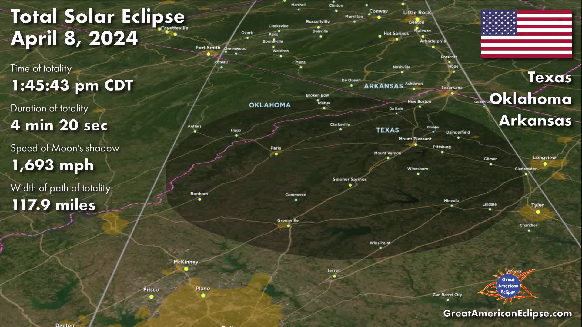 Total Solar eclipse 2024 Oklahoma — Great American Eclipse