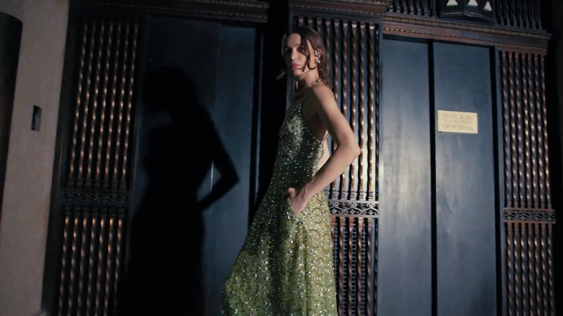 PERIDOT IRIDESCENT MEDALLION DRESS  CUCCULELLI SHAHEEN