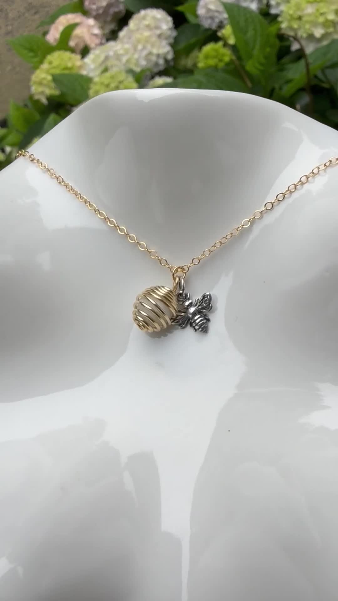 Milk + Honey — Beehive Necklace
