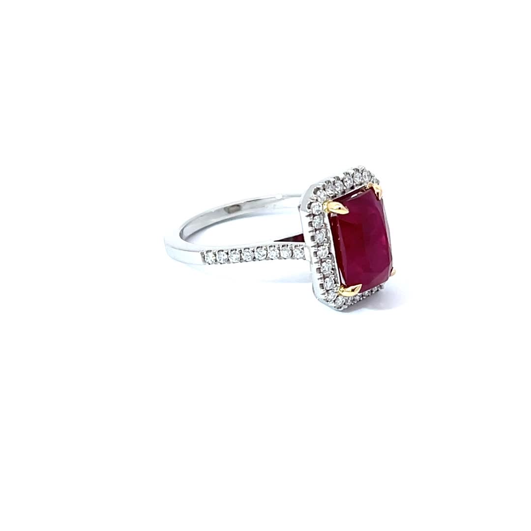 Exceptional Ruby And Diamond Cluster Ring — Mary Jane Fine Jewellery