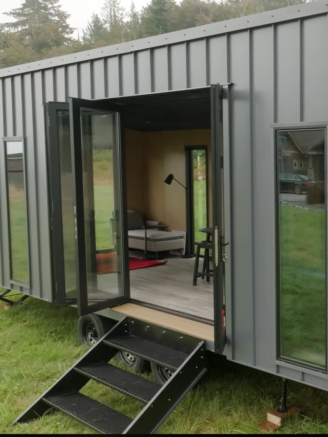 The Station pod is a compact tiny home or backyard ADU, prefab or
