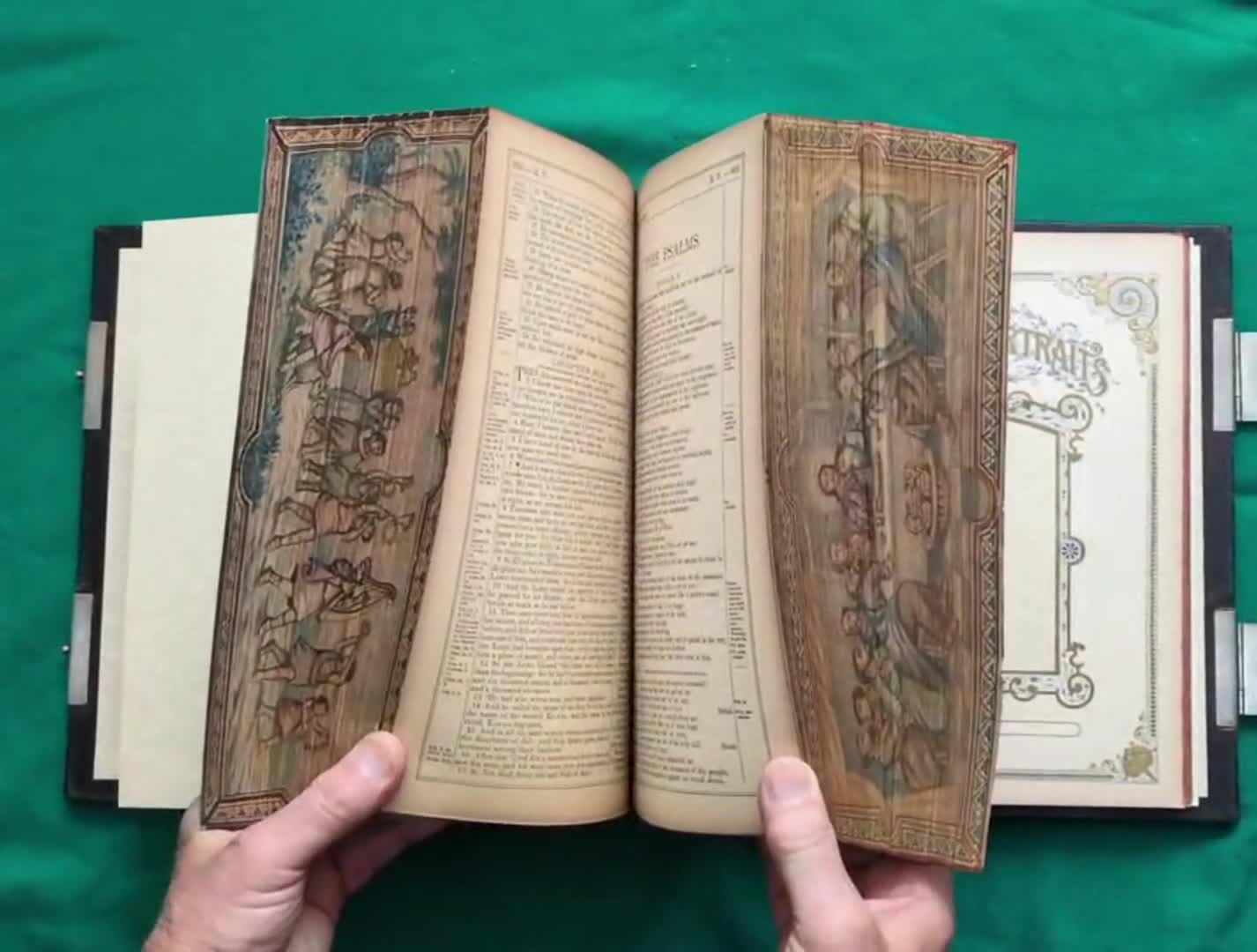 ROUAGE BIBLE バイブル 初回プレス限定仕様 1892 Parallel Family Bible with Double Fore-Edge Painting