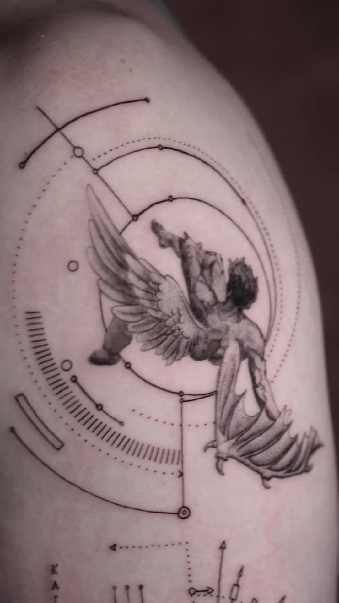 Angel tattoo ideas and meanings for protection and faith, image size:1080x1920