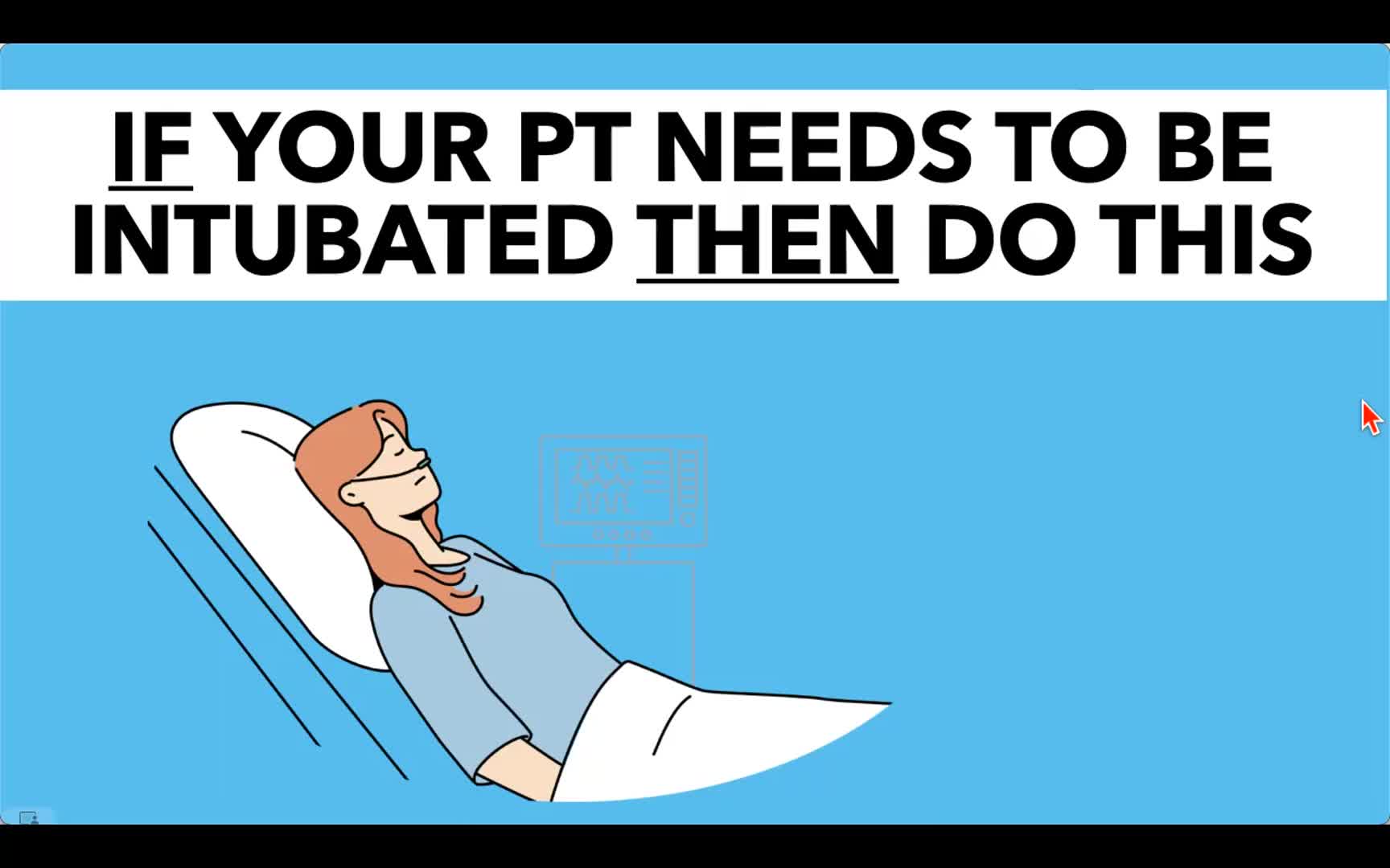 IF Your Pt Needs To Be Intubated THEN Do THis
