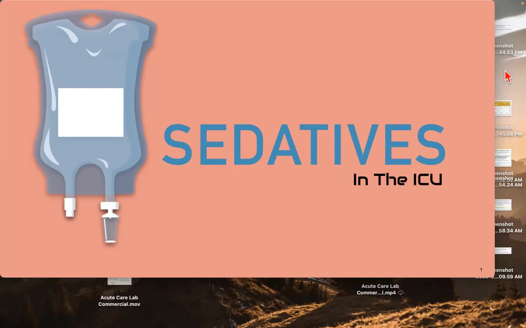 Sedatives In The ICU