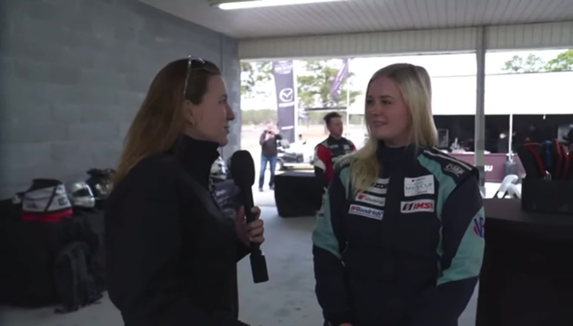 Sally Mott Racing Mazda MX-5 Cup Driver First to the Finish Amazon
