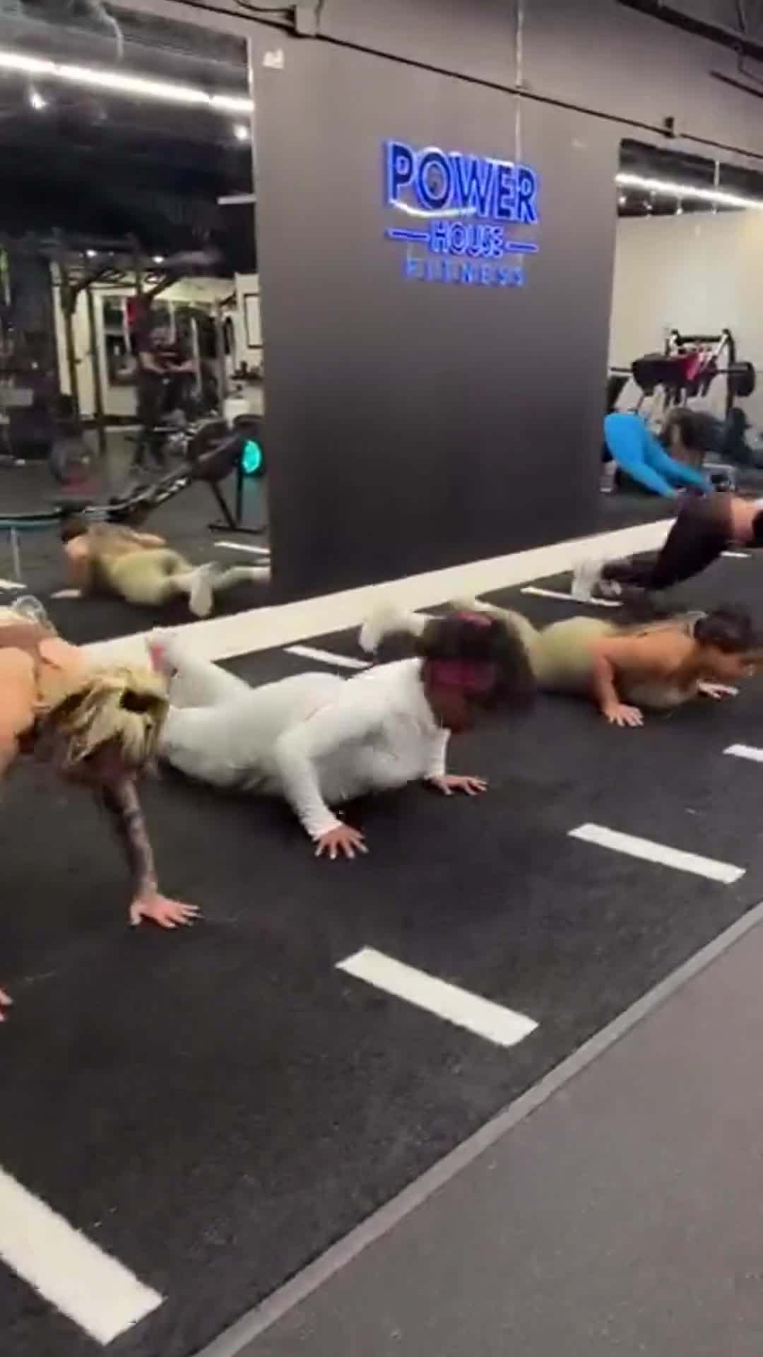 Power House members working through a group conditioning session