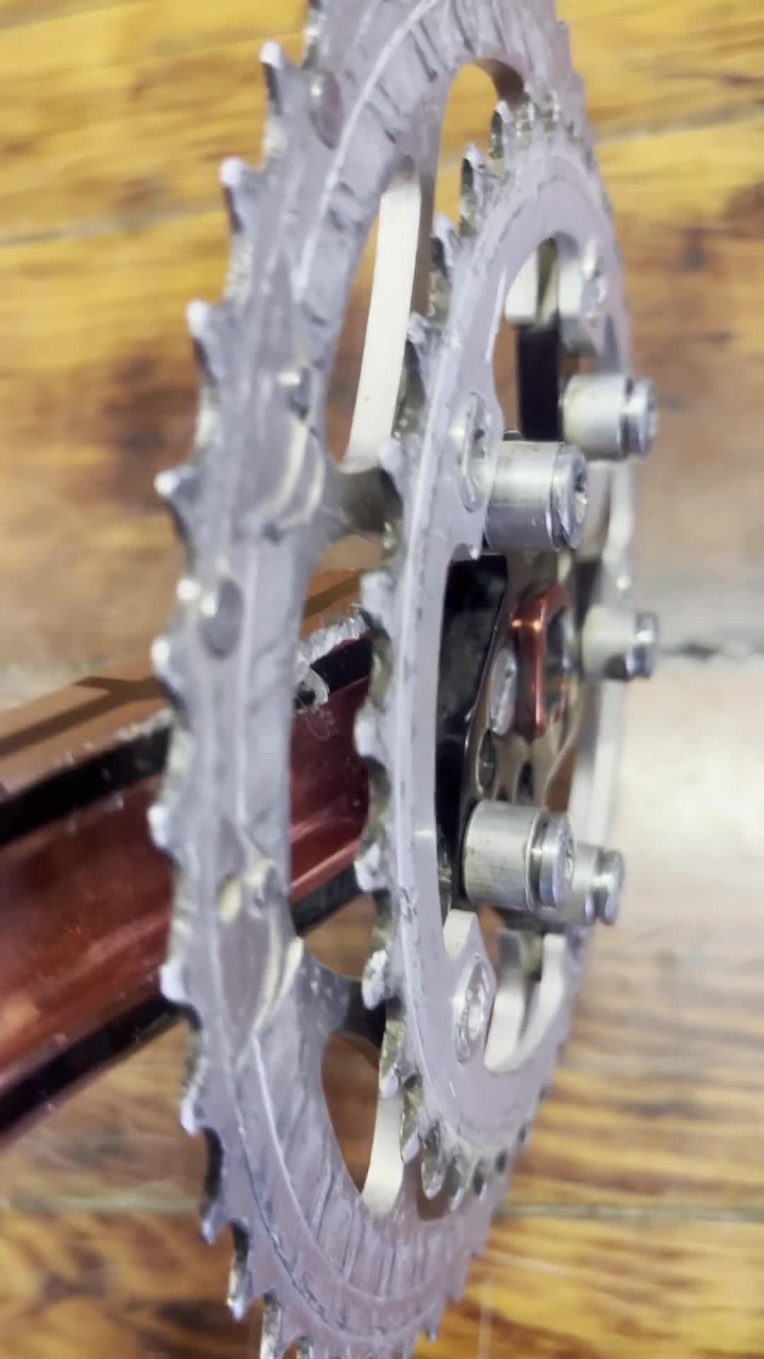 KOOKA クランクチェーンリング付き 90’s Made in USA Kooka Forged MTB Crankset 175mm 94/58 BCD Silver Vintage 90's MTB