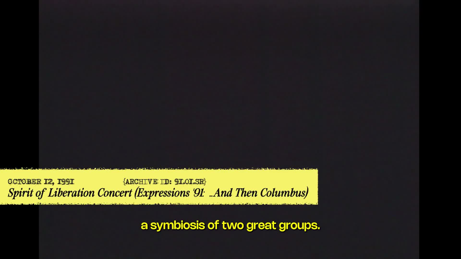 The Spirit of Liberation Concert (Expressions '91: ...And Then Columbus) (Excerpt)