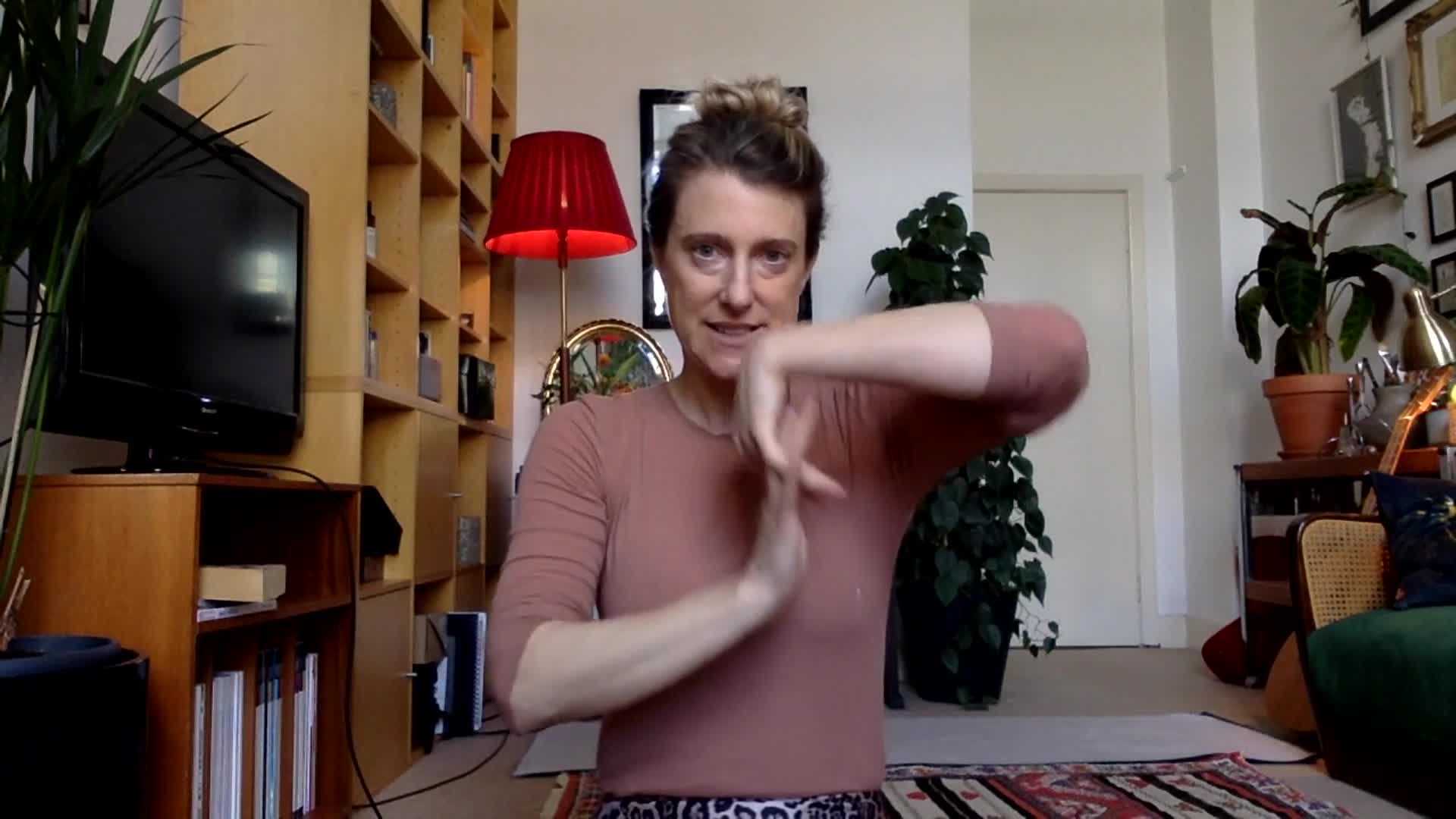 Release and Relax the shoulders and hands