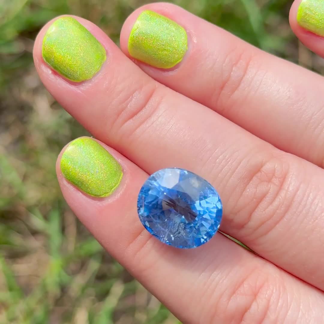 Large Unheated Mozambique Blue Paraiba Tourmaline from Jane