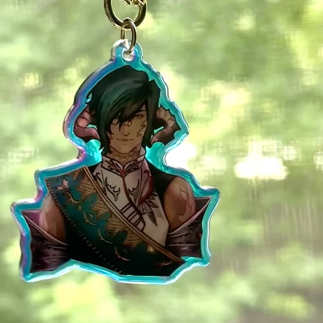 Zero (FFXIV) Holographic Acrylic Keychain — Devrose.Art