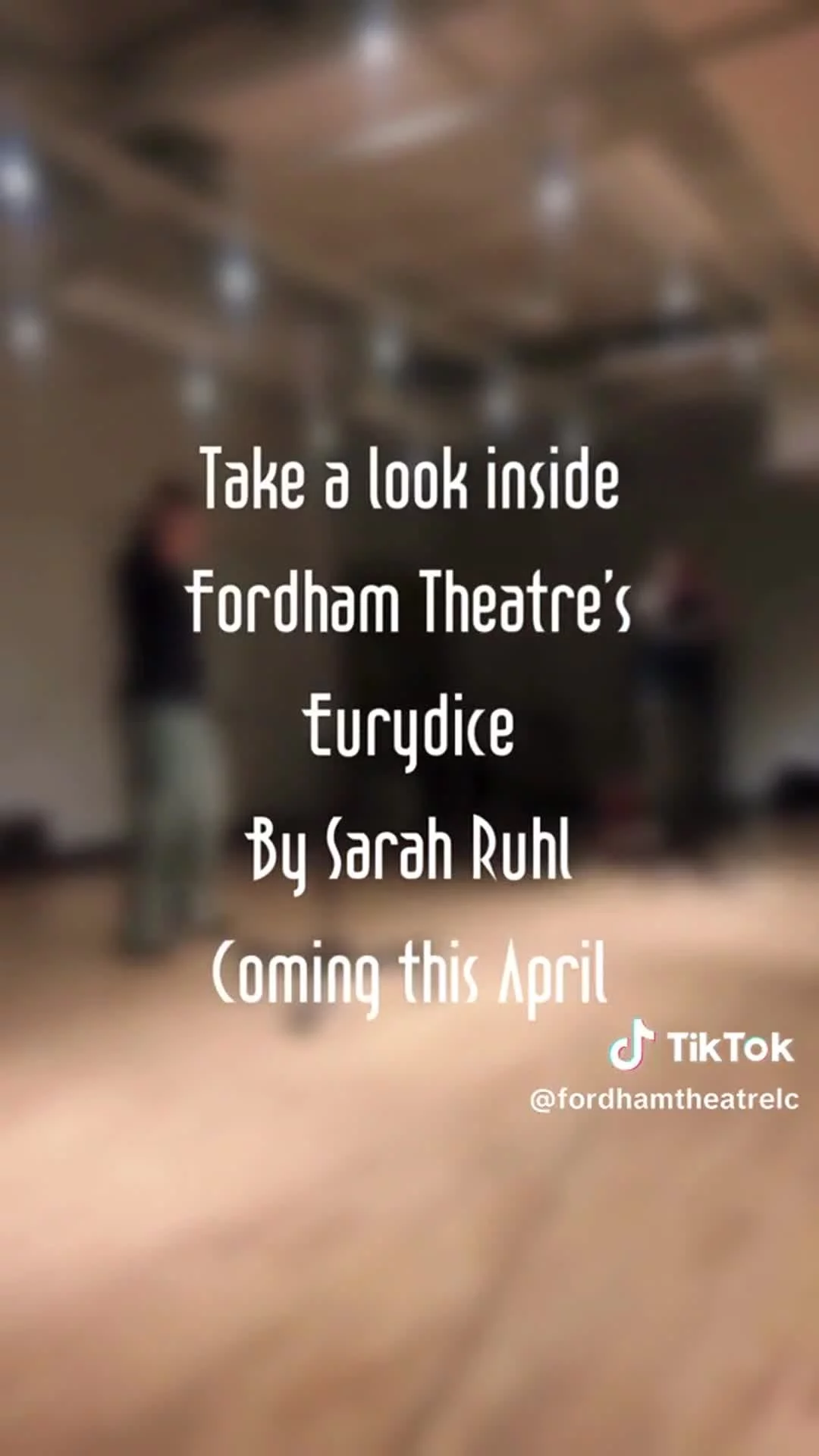 Sneak Peak into the Rehearsal Room 'Eurydice.'