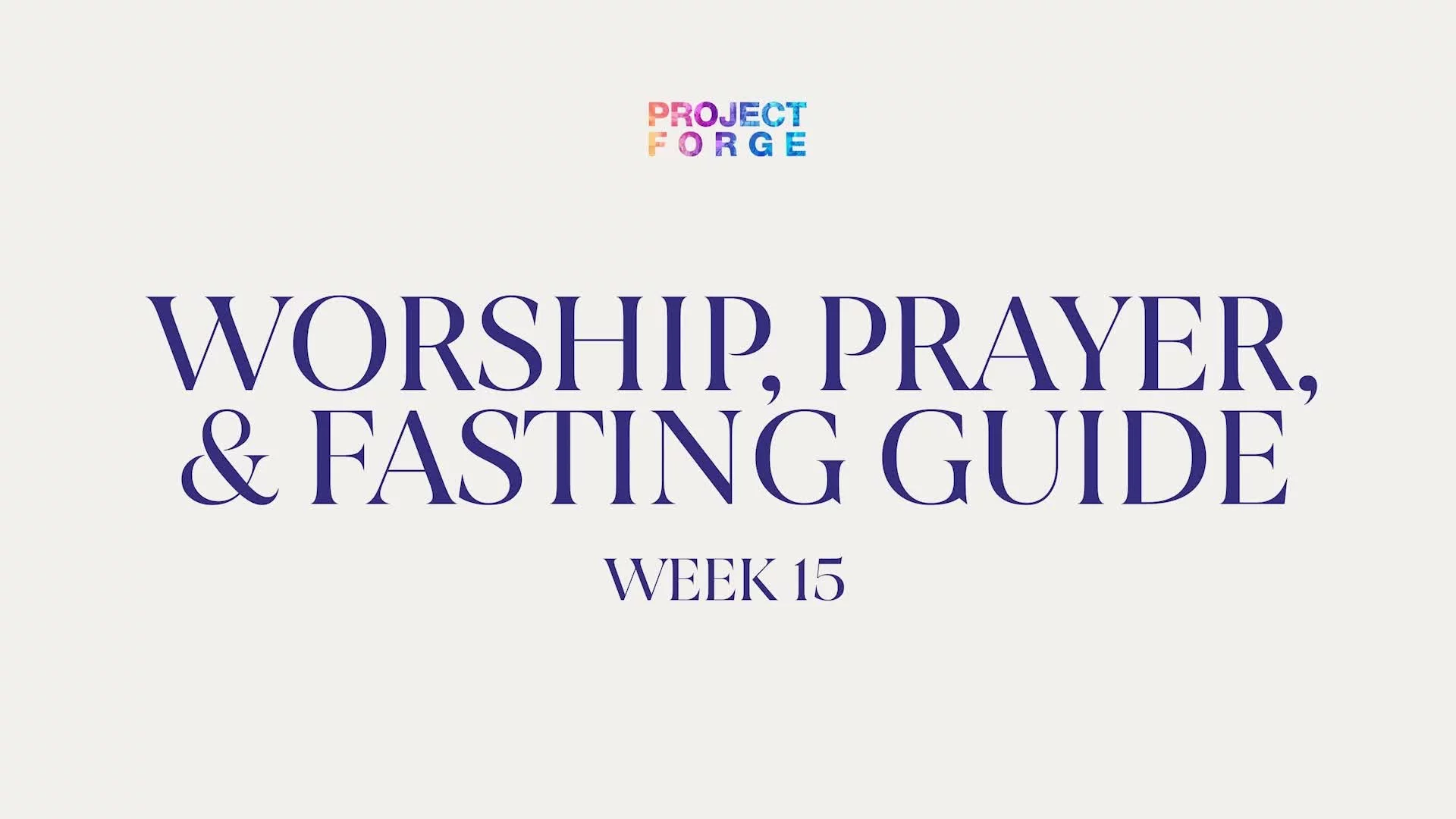 Week 15 - John 17:15