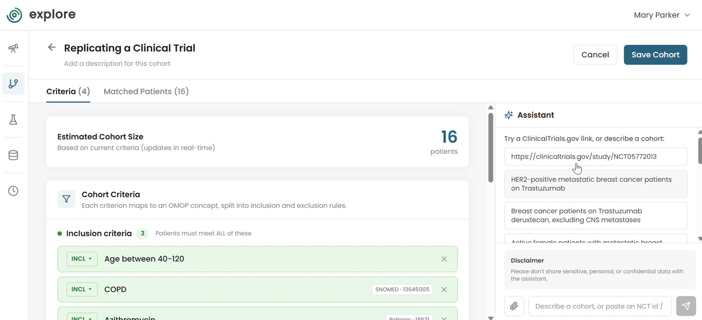 ClinicalTrials.gov demonstration