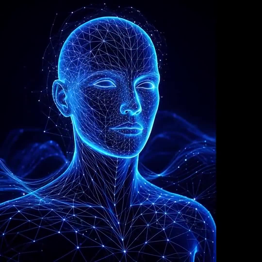 Animated digital figure representing intention becoming reliable execution